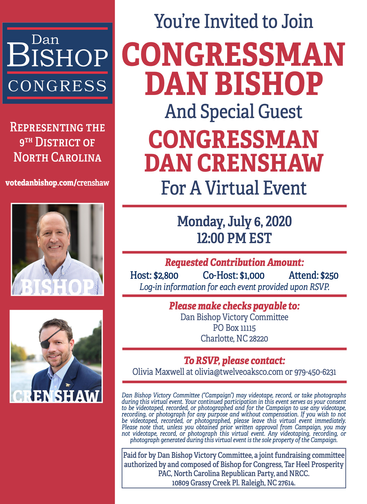 Virtual Event With Congressman Dan Crenshaw